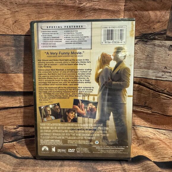 What Women Want DVD 2000 Widescreen Mel Gibson Helen Hunt Rom-Com Movie Sealed - Picture 2 of 6